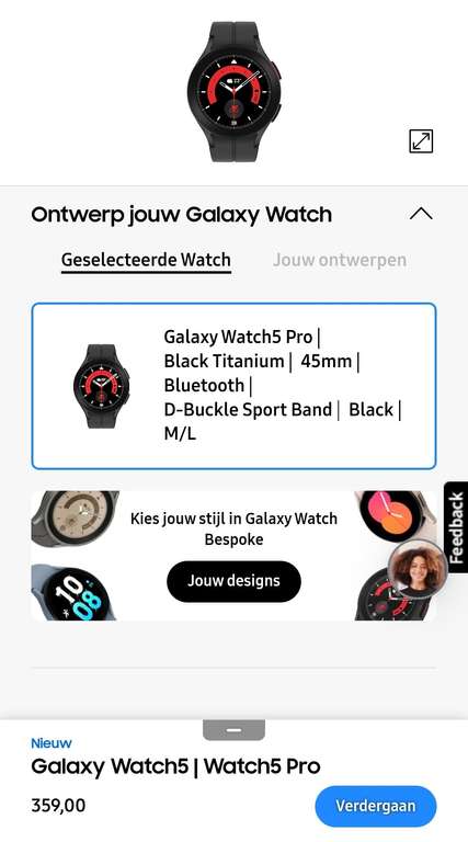 Samsung Watch 5 pro + gratis charger duo + gratis galaxy smartTag