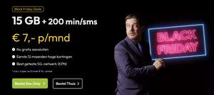 Youfone Sim Only Black Friday Deal - 15 GB + 200 min/sms voor €7 of 5 GB + onbeperkt min/sms voor €4,50 @ Youfone