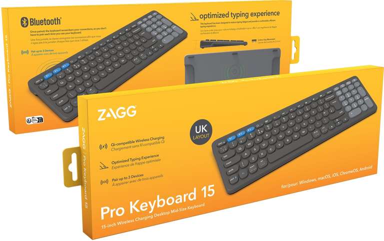 ZAGG Pro Keyboard 15" of 17"Bluetooth Toetsenbord QWERTY Zwart (levertijd wel langer dan normaal)