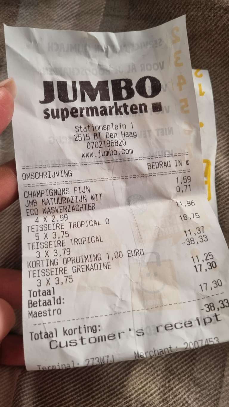 [lokaal] Teisseire siroop €1 @ Jumbo Stationsweg Den Haag