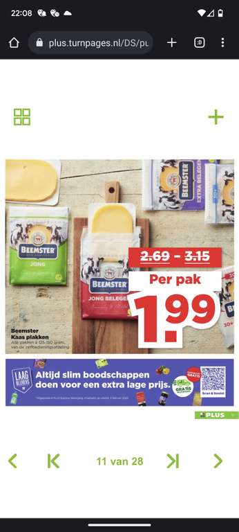 Beemster 30+ kaas voor 50 cent bij Plus