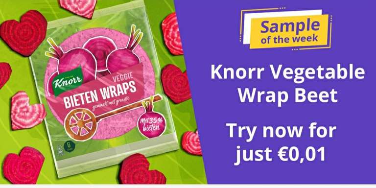 Knorr Veggie Bieten Wraps voor 1 cent bij Getir