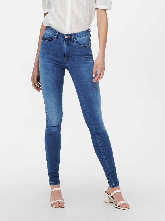 ONLY high waist dames skinny jeans light medium blue voor €9 @ Amazon.nl