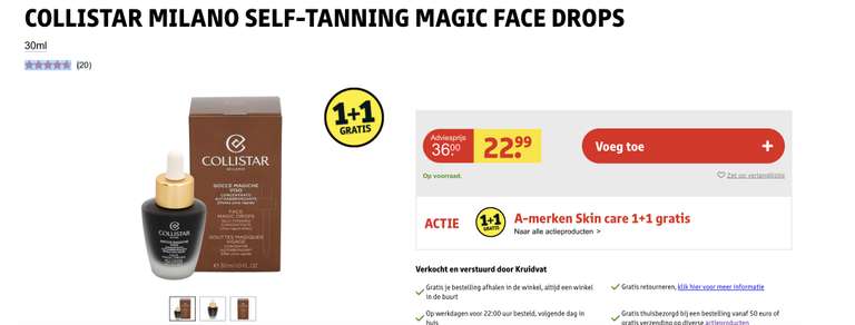 Collistar Milano Self-tanning Magic Face Drops (30ml) - 1+1