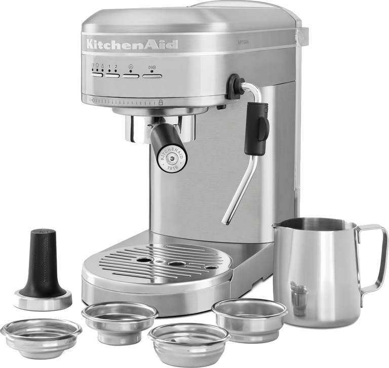 KitchenAid Artisan Espressomachine KES6503 (Rood - Grijs - Zilver)