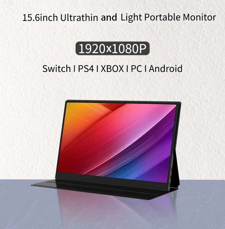 AOSIMAN Z156FCC-2 15.6'' IPS draagbare monitor (1920x1080, 60Hz) voor €109 @ Geekbuying