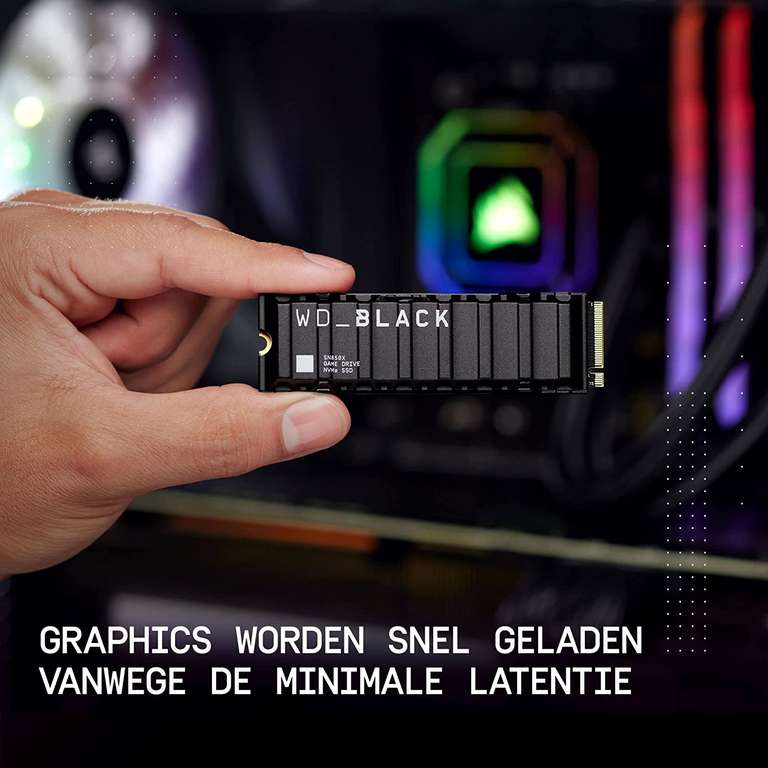 WD BLACK SN850X NVMe PCI-e 4.0 Interne SSD 2TB met Heatsink voor o.a. PlayStation 5